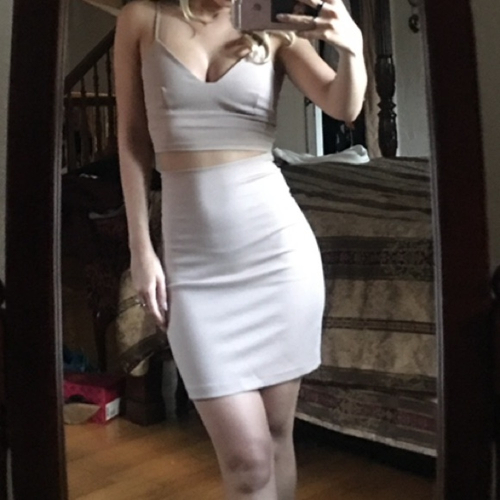 Beautiful  Cream two piece set
